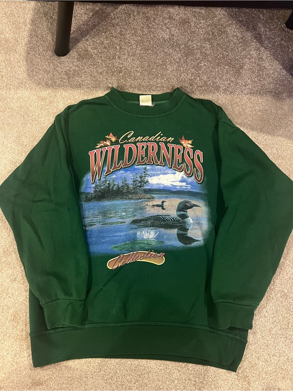 Vintage Canadian Wilderness Loon Crewneck Sweater